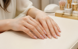爪が1本だけ短い状態をほかの長い爪と比較するイメージ